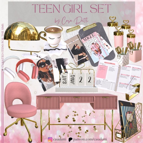 Alpha Teen Girl set by casadutti - The Sims 4 Custom Content