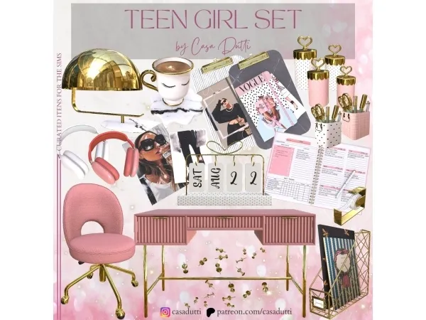 Alpha Teen Girl set - The Sims 4 Custom Content