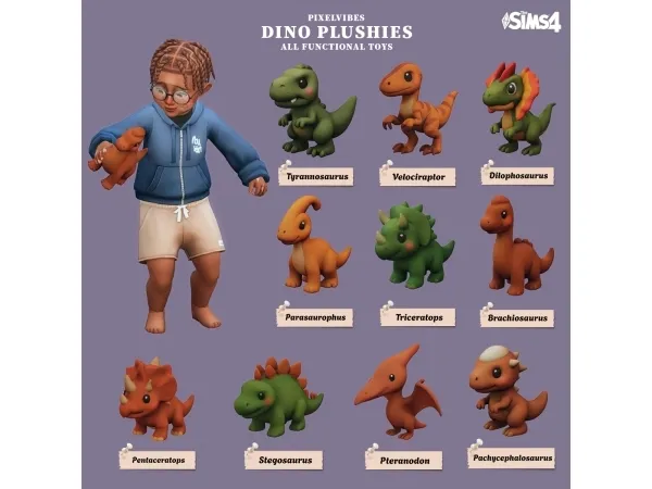 Maxis Match Dino Plushies - The Sims 4 Custom Content