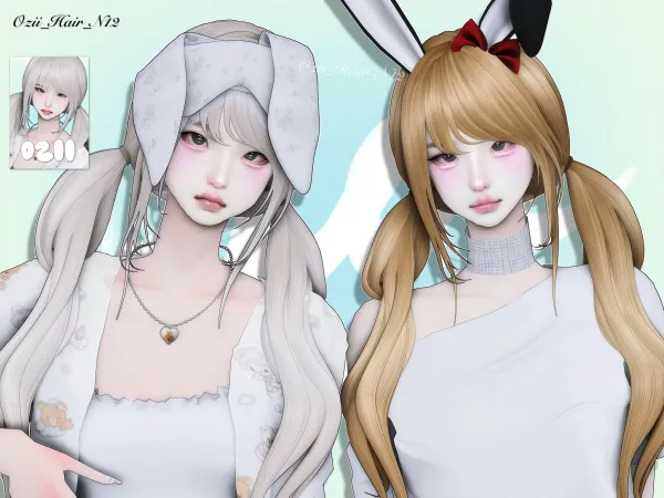 Maxis Match Ozii_Hair_N12 - The Sims 4 Custom Content