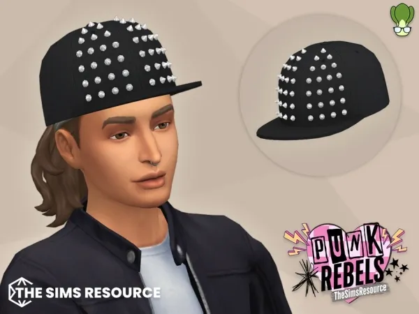 Maxis Match Spiky Snapback Cap by kapakijo - The Sims 4 Custom Content