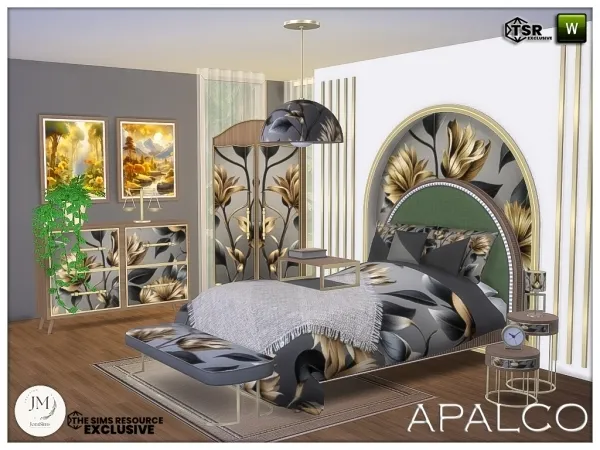 Mix Apalco Bedroom - The Sims 4 Custom Content