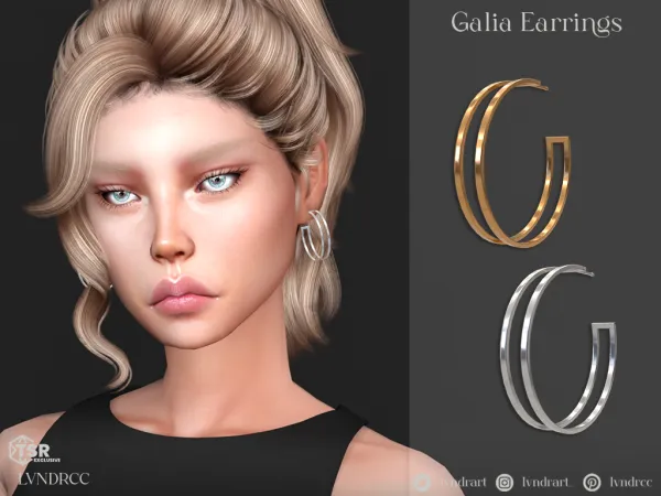 Alpha Galia Earrings - The Sims 4 Custom Content