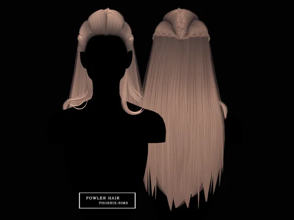 Alpha Fowler Hair - The Sims 4 Custom Content