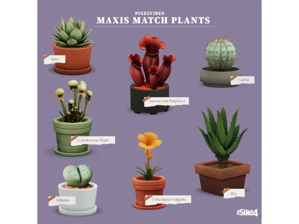 Maxis Match Maxis Match Plants - The Sims 4 Custom Content