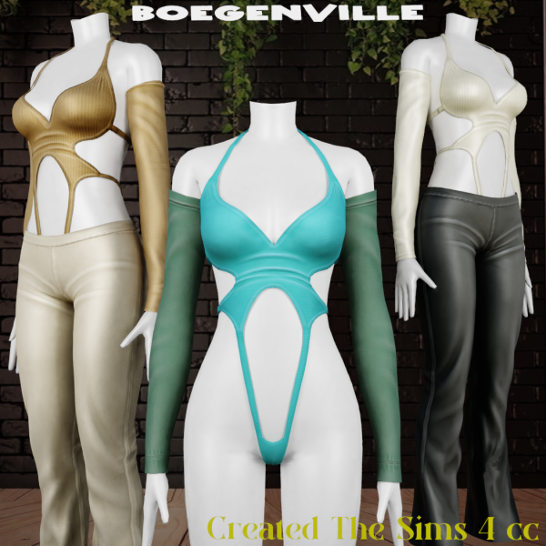 Alpha Boe_Stepanie lingerie with trousers Lingerie (FULL VERSION) by boegenville - The Sims 4 Custom Content