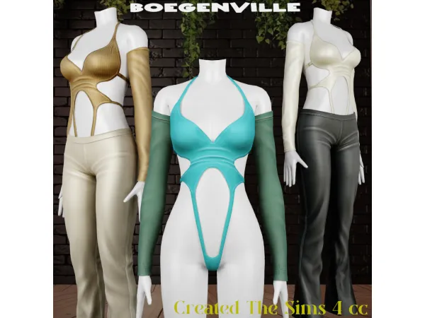 Alpha Boe_Stepanie lingerie with trousers Lingerie (FULL VERSION) - The Sims 4 Custom Content