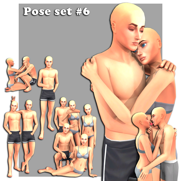 Alpha Pose set 6 by simmer_creator - The Sims 4 Custom Content