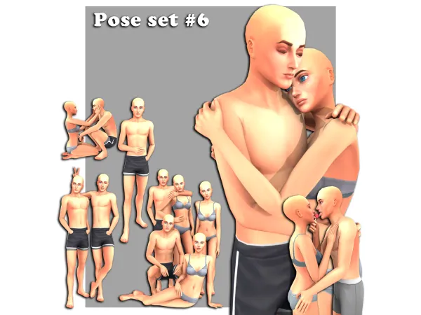 Alpha Pose set 6 - The Sims 4 Custom Content