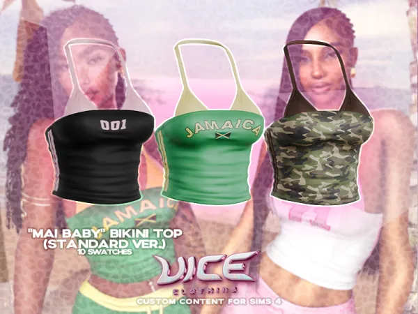 Alpha VICE MAI BABY Bikini Top - The Sims 4 Custom Content