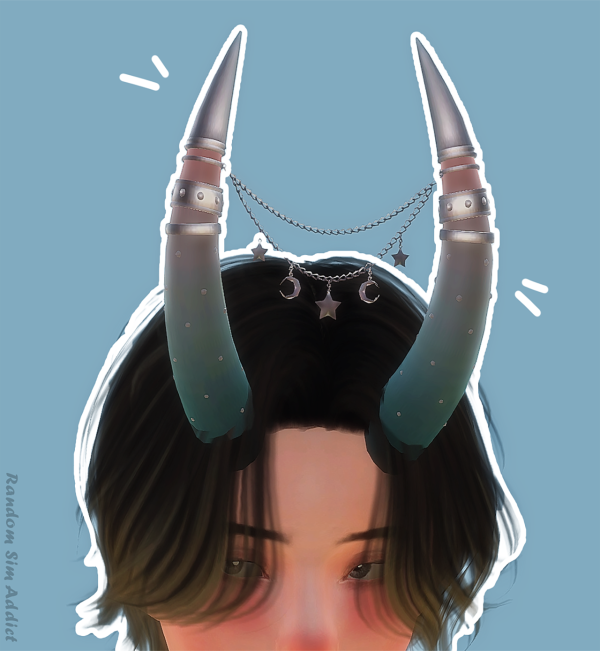 4t3 Doji Horns with Cosmic Accessories by simsfinds - The Sims 3 Custom Content