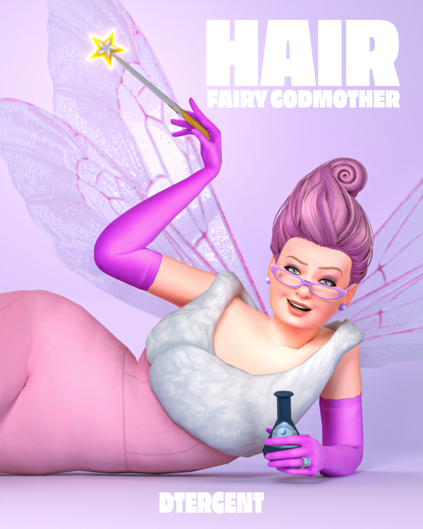 Maxis Match Hair Fairy Godmother by simsfinds - The Sims 4 Custom Content