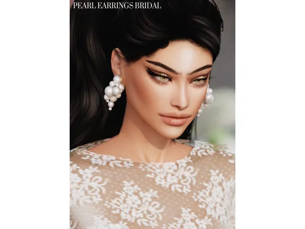 Alpha JUN BRIDAL PEARL by Mably - The Sims 4 Custom Content