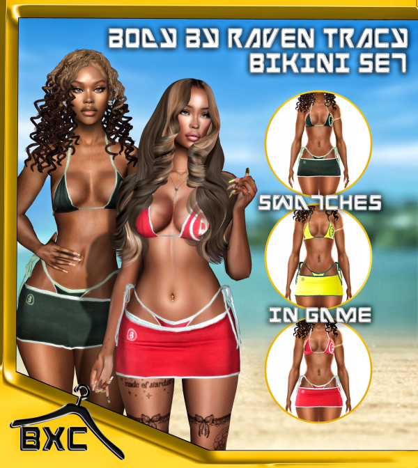 Alpha BODY RAVEN TRACY BIKINI SET by simsfinds - The Sims 4 Custom Content