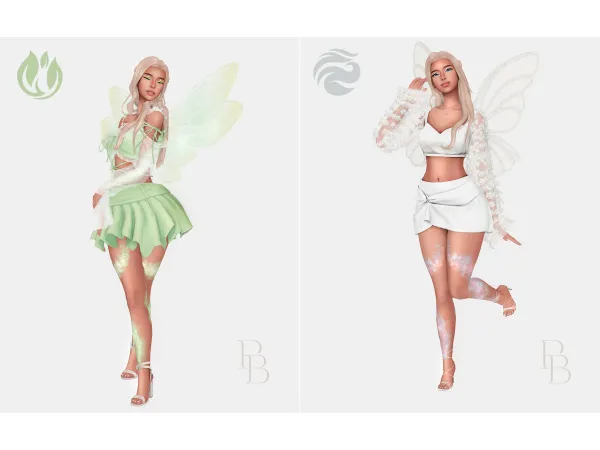 Mix Simblreen Costumes Lookbook Fairy Edition by Passiberri - The Sims 4 Custom Content