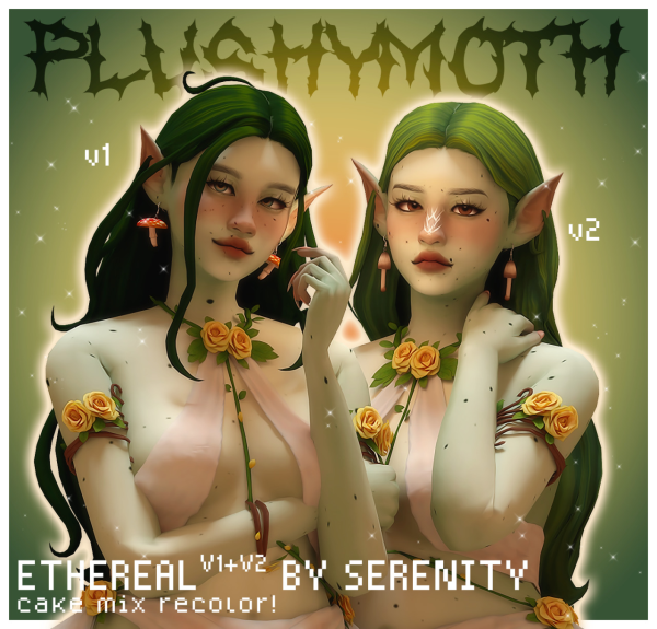 Maxis Match serenitys ethereal v1 v2 hairs by simsfinds - The Sims 4 Custom Content