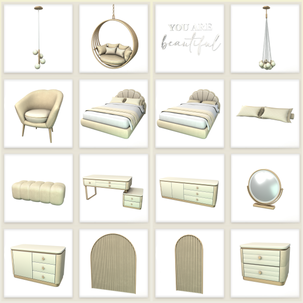 Maxis Match Modern Bedroom Part 1 by comiko - The Sims 4 Custom Content
