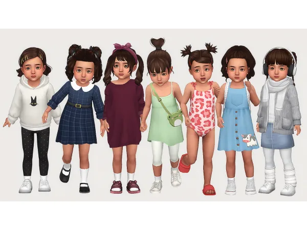 Maxis Match toddler lookbook by casteru - The Sims 4 Custom Content