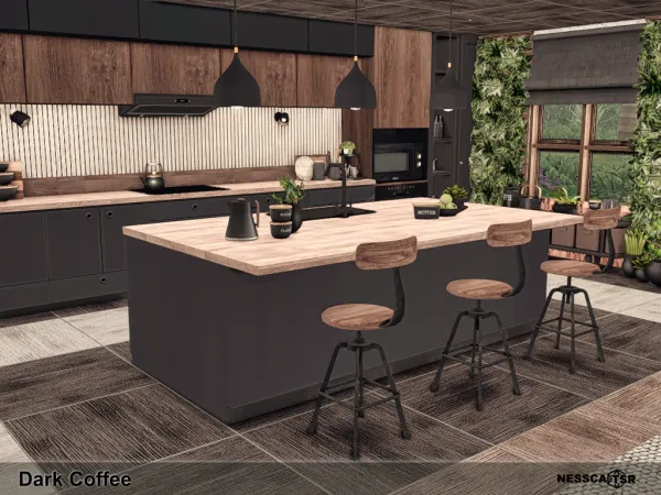 Alpha Dark Coffee - The Sims 4 Custom Content