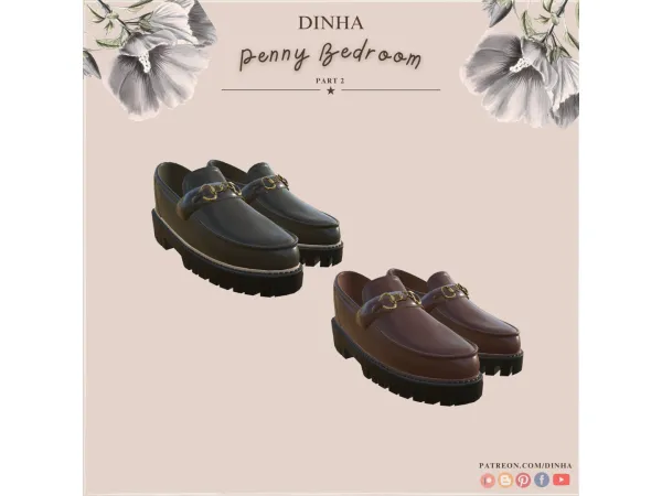 Alpha Penny Bedroom Loafers - The Sims 4 Custom Content