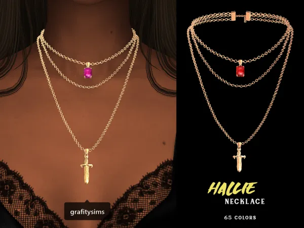 Alpha Hallie Necklace - The Sims 4 Custom Content