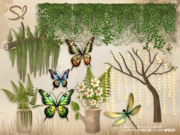 Alpha Magic Meadows Forest Plants by simcredible - The Sims 4 Custom Content