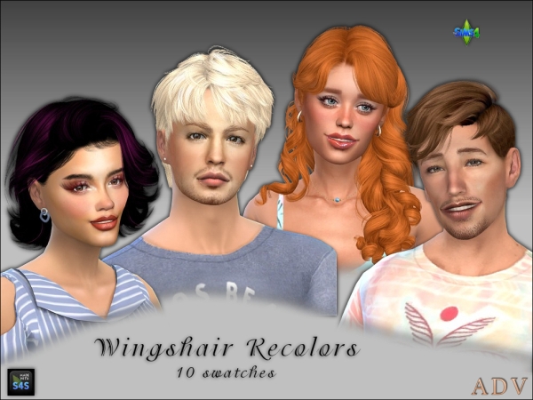 Alpha Hair recolors by artedellavita_mabra - The Sims 4 Custom Content