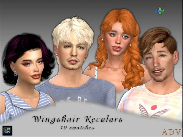 Alpha Hair recolors - The Sims 4 Custom Content