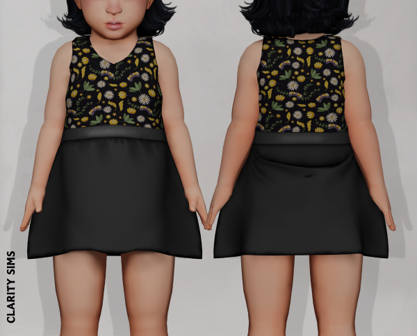 Alpha Dellian Dress Toddler by clarity-sims - The Sims 4 Custom Content