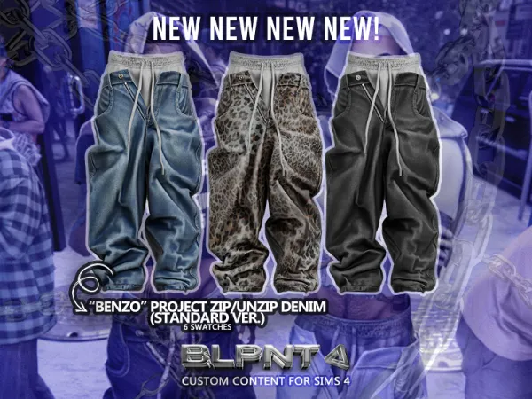 BLUPRNT - "BENZO" Project Zip/Unzip Denim (Standard Version)