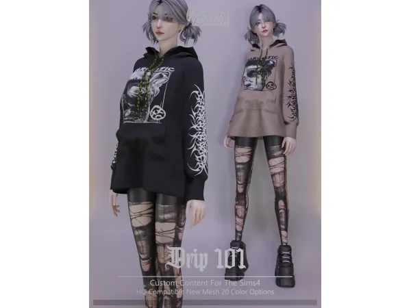Alpha Kira_Drip 101 - The Sims 4 Custom Content