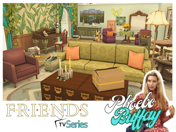 Maxis Match Phoebe Buffay Apartment FRIENDS - The Sims 4 Custom Content