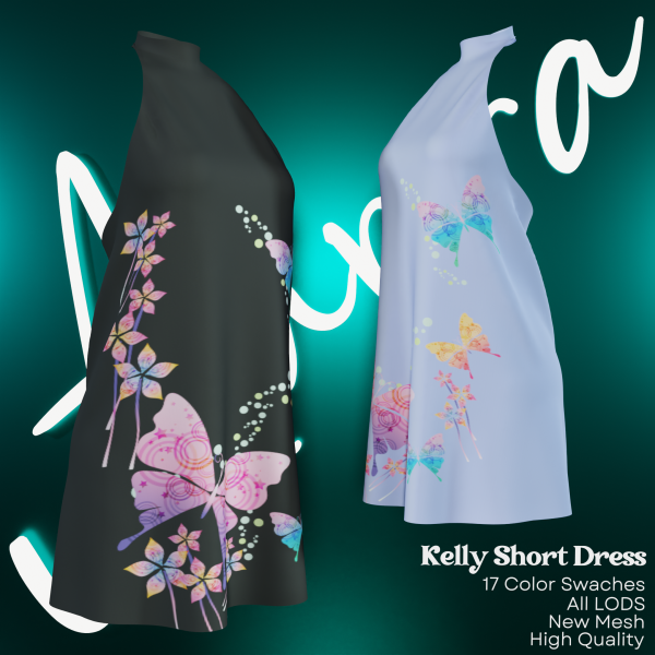 Alpha Kelly Short Dress by aurorats4 - The Sims 4 Custom Content