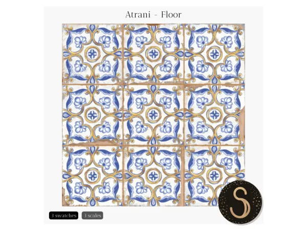 Alpha Sims4Luxury Atrani Floors - The Sims 4 Custom Content