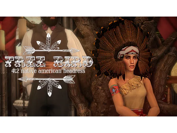 Free Bird native american headdresses by simsfinds - The Sims 2 Custom Content
