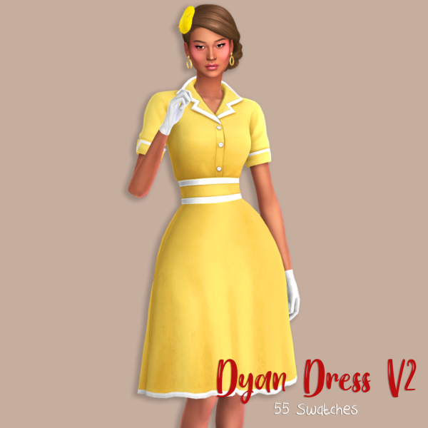 Maxis Match Dyan Dress V2 by simsfinds - The Sims 4 Custom Content