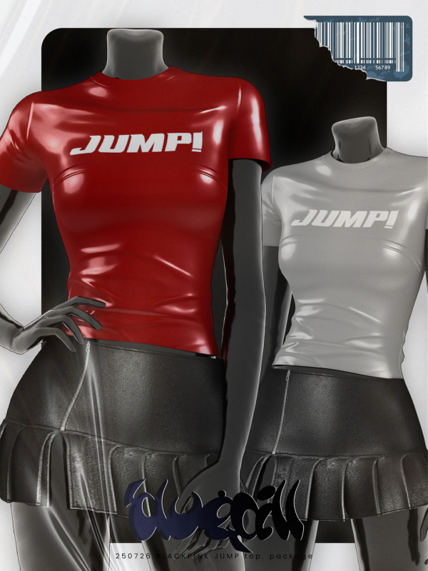 Alpha 250726 BLACKPINK JUMP top by simsfinds - The Sims 4 Custom Content