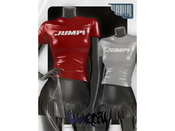Alpha 250726 BLACKPINK JUMP top by xbluepillx - The Sims 4 Custom Content