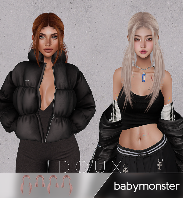 Alpha Doux BabyMonster Hairstyle by douxhair - The Sims 4 Custom Content