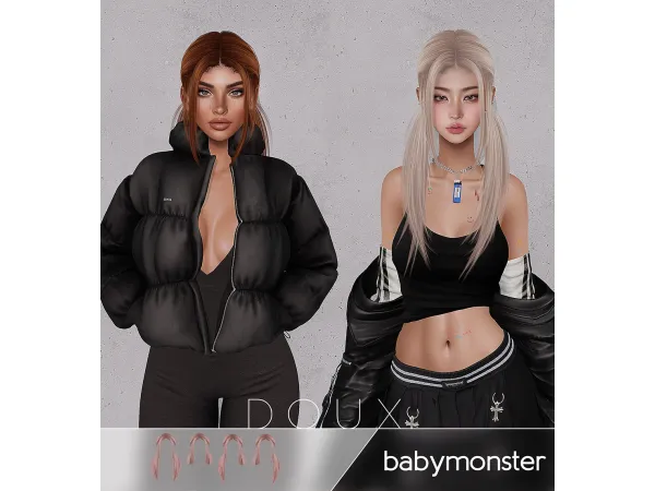 Alpha Doux BabyMonster Hairstyle - The Sims 4 Custom Content