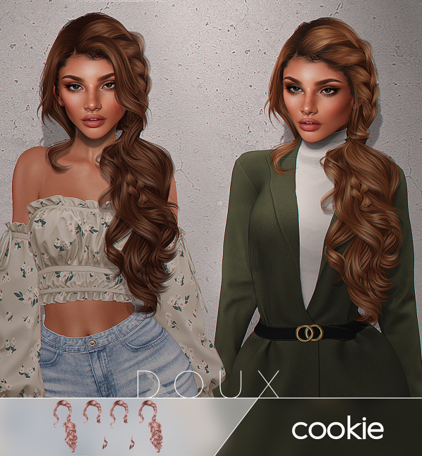 Alpha Doux Cookie Hairstyle by douxhair - The Sims 4 Custom Content