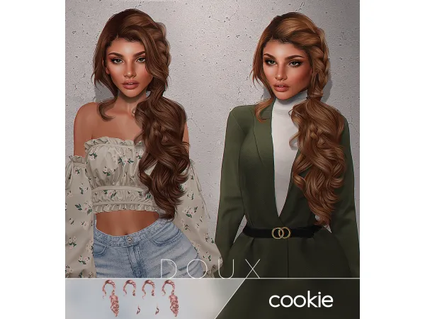 Alpha Doux Cookie Hairstyle - The Sims 4 Custom Content