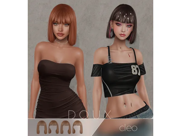Alpha Doux Cleo Hairstyle - The Sims 4 Custom Content