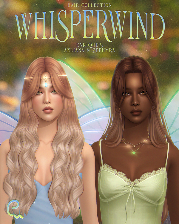Maxis Match Whisperwind Hair Collection by simsfinds - The Sims 4 Custom Content