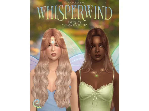 Maxis Match Whisperwind Hair Collection by enriques4 - The Sims 4 Custom Content