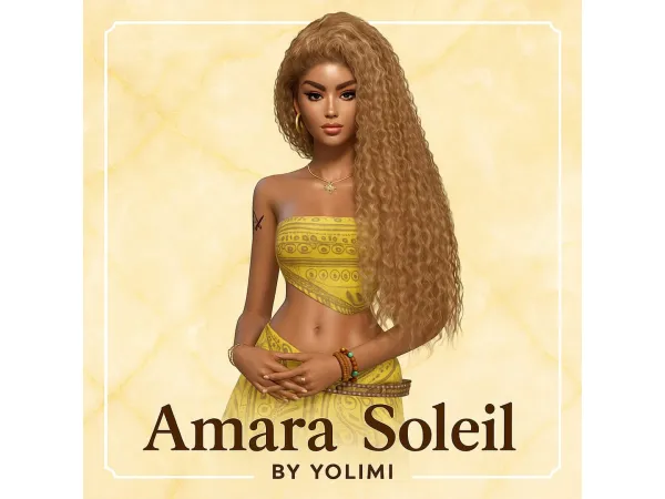 Alpha AMARA u2013 2K Gift Summer Boho Queen by yolimi - The Sims 4 Custom Content