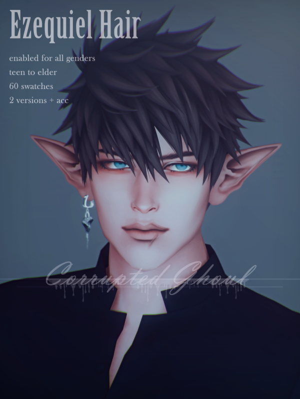 Maxis Match hairstyle ezequiel by simsfinds - The Sims 4 Custom Content