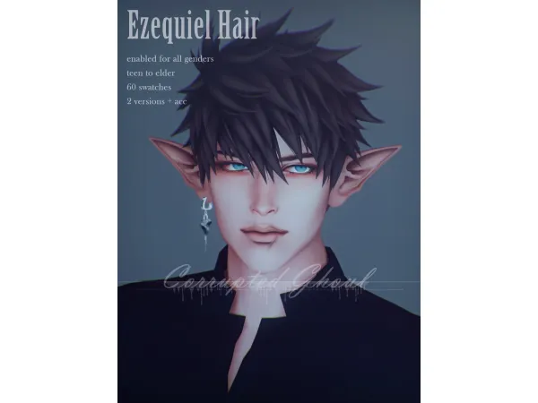 Maxis Match hairstyle ezequiel by o0corruptedghoul0o - The Sims 4 Custom Content