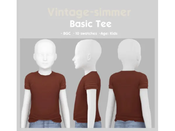 Maxis Match Maxis Match T shirts for Kids simmer by vintage - The Sims 4 Custom Content