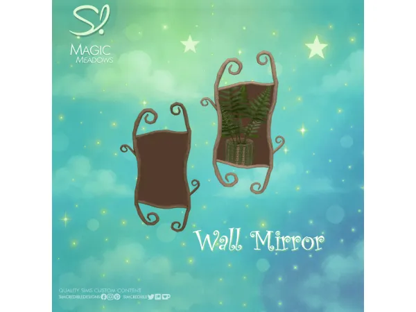 Mix Magic Meadows Wall Mirror ud83euddda - The Sims 4 Custom Content